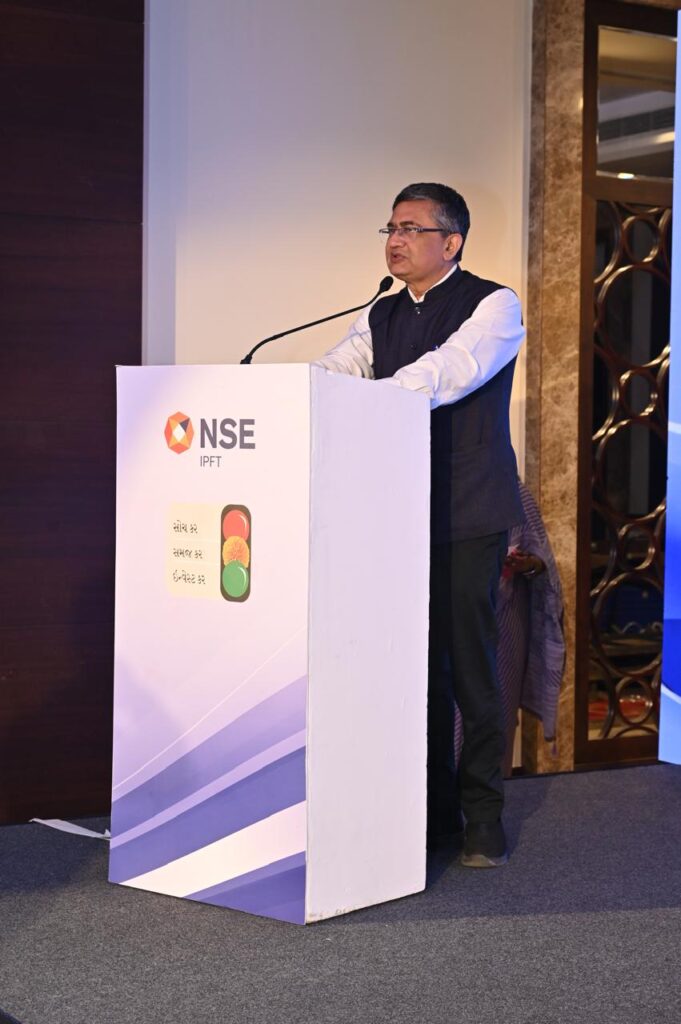 નાણાકીય સાક્ષરતા, રોકાણકારોની જાગૃતિ અને સમજદારીભર્યા અને સલામત રોકાણ પ્રથાઓને પ્રોત્સાહન આપવા માટે NSE એ રાજકોટમાં રોકાણકાર જાગૃતિ કાર્યક્રમનું આયોજન કર્યું
