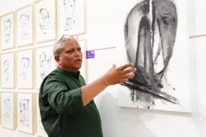 અમદાવાદમાં હઠીસિંહ વિઝ્યુઅલ આર્ટ સેન્ટર ખાતે આર્ટિસ્ટ રાજેન્દ્ર કડિયાનું સોલો એક્ઝિબિશન